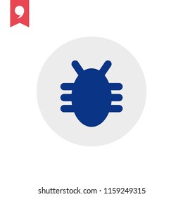 bug symbol vector icon