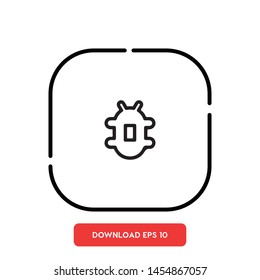 
Bug, bug symbol vector icon