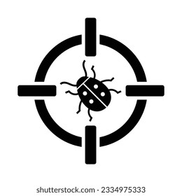 Bug Target Icon ,Vector Graphics