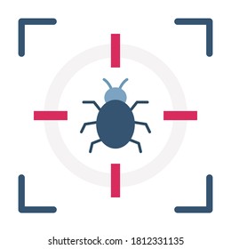 
 Bug target,flat vector icon which can easily modify or edit
