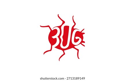 bug vector design for your business, bug typography
