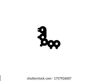 Bug vector flat icon. Isolated worm emoji illustration 
