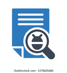 bug vector glyph color icon 
