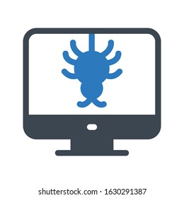 bug vector glyph color icon 