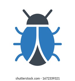 bug vector glyph color icon 