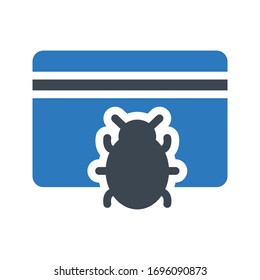 bug vector glyph color icon 