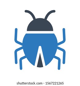 bug vector glyph colour icon 