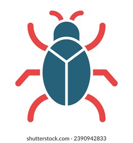 Bug Vector Glyph Two Color Icon For Personal And Commercial Use.
