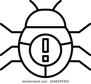 Bug vector icon. Can be used for printing, mobile and web applications.