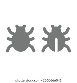 Ícone do vetor de erros. Vírus de computador, símbolo antivírus.