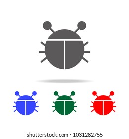 Bug Vector Icon. Elements in multi colored icons for mobile concept and web apps. Icons for website design and development, app development on white background