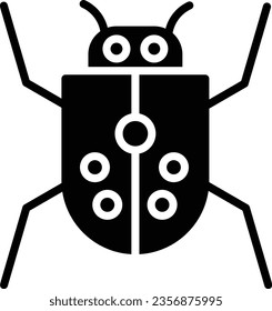 Bug Vector Icon Glyph Style