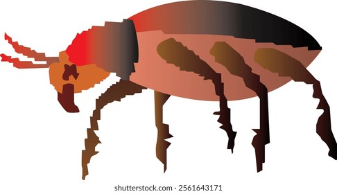 Bug vector icon Illustration of bed bug silhouette. Bedbug insect icon. flat simple pictogram. vector illustration. Flea pest icon. flat simple pictogram. vector illustration