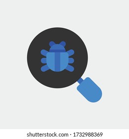 bug vector icon illustration sign for web and design