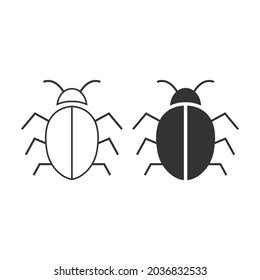  Bug vector icon illustration sign 