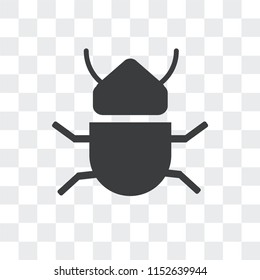 Bug vector icon isolated on transparent background, Bug logo concept