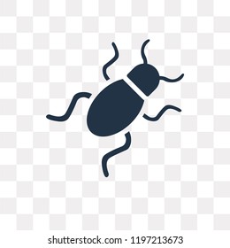 Bug vector icon isolated on transparent background, Bug transparency concept can be used web and mobile