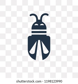 Bug vector icon isolated on transparent background, Bug transparency concept can be used web and mobile