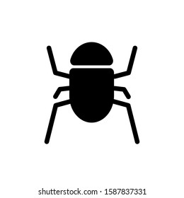 Bug vector icon on eps 10 with a white background
