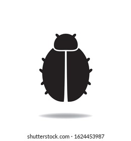 Bug vector icon, web design element