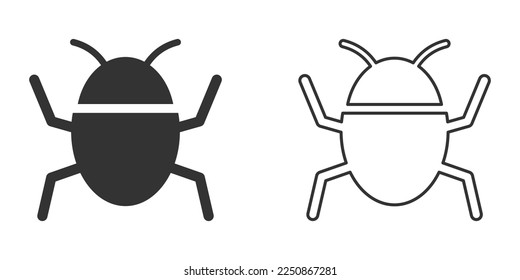 Bug vector icons collection. Stock vector