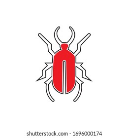 bug vector illustration icon design template