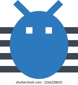 Bug Vektorgrafik auf transparentem Hintergrund.Symbole in Premium-Qualität.Glyphen Vektorsymbol für Konzept und Grafikdesign.