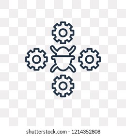 Bug vector outline icon isolated on transparent background, high quality linear Bug transparency concept can be used web and mobile