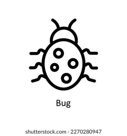 Bug Vector   outline Icons. Simple stock illustration stock