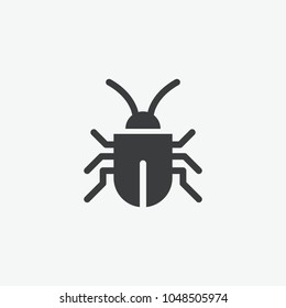 Bug Virus Hazard Vector Icon