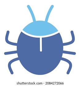 bug virus icon flat isolated