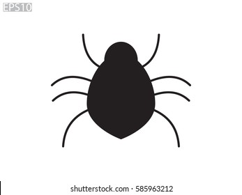 bug, virus, icon, vector illustration eps10