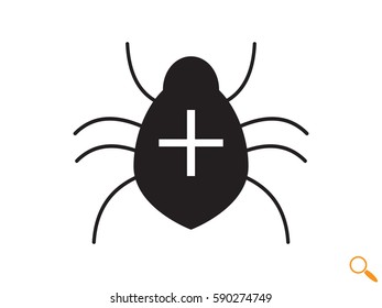 bug, virus, icon, vector illustration eps10