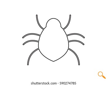 bug, virus, icon, vector illustration eps10