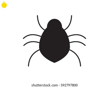 bug, virus, icon, vector illustration eps10