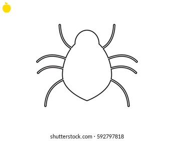 bug, virus, icon, vector illustration eps10