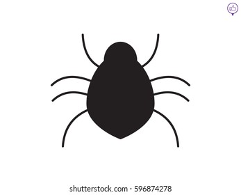 bug, virus, icon, vector illustration eps10