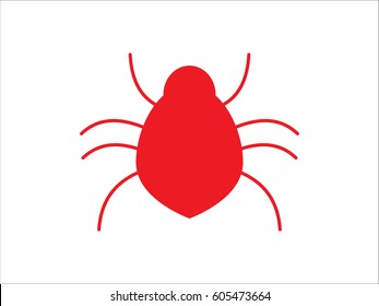 bug, virus, icon, vector illustration eps10