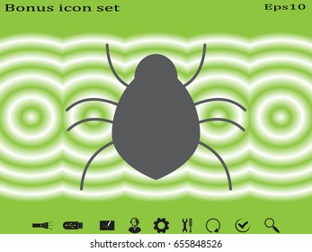 bug, virus, icon, vector illustration eps10