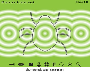bug, virus, icon, vector illustration eps10