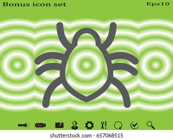 bug, virus, icon, vector illustration eps10