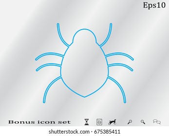 bug, virus, icon, vector illustration eps10