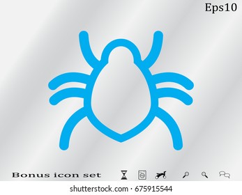 bug, virus, icon, vector illustration eps10