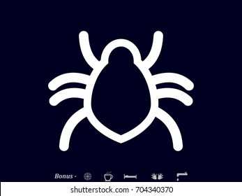 bug, virus icon, vector illustration eps10