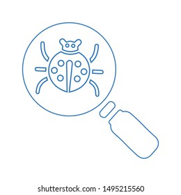 Bug, virus, scan, search icon