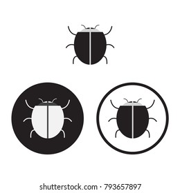 Bug virus symbol, isolate on white background. 
