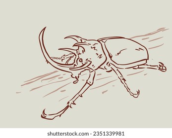 A bug walking vector for illustration, background, card