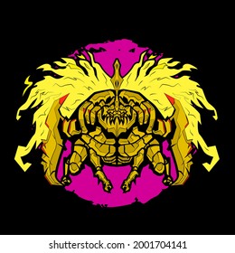Bug warrior vector illustration for sign, symbol, logo, icon, background