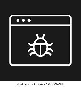 Error, página web, corrección, imagen vectorial del icono del sitio web. También se puede utilizar para compartir datos y redes. Idóneo para aplicaciones web, aplicaciones móviles y medios impresos.