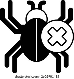 A bug with a X on it